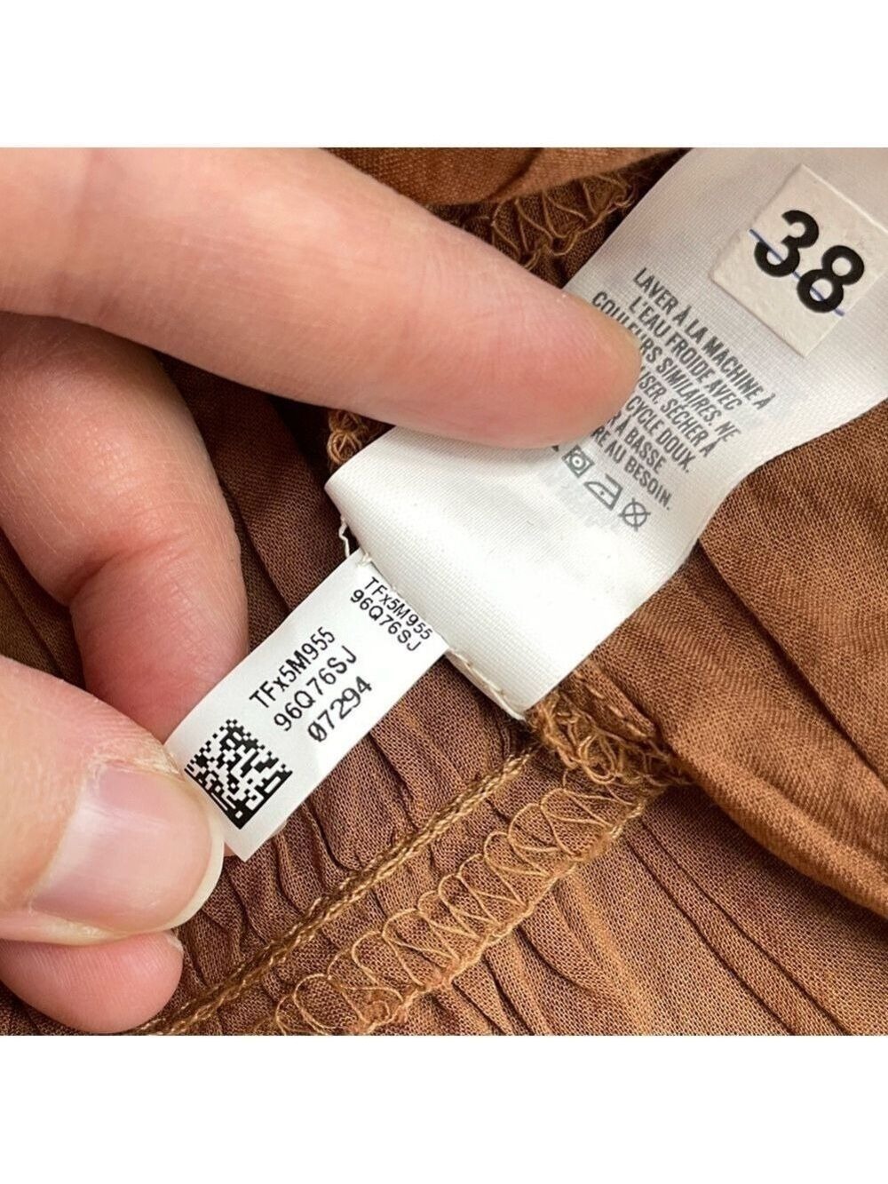NWT Aerie Brown Tie Front Tiered Tank Top M - Picture 15 of 16